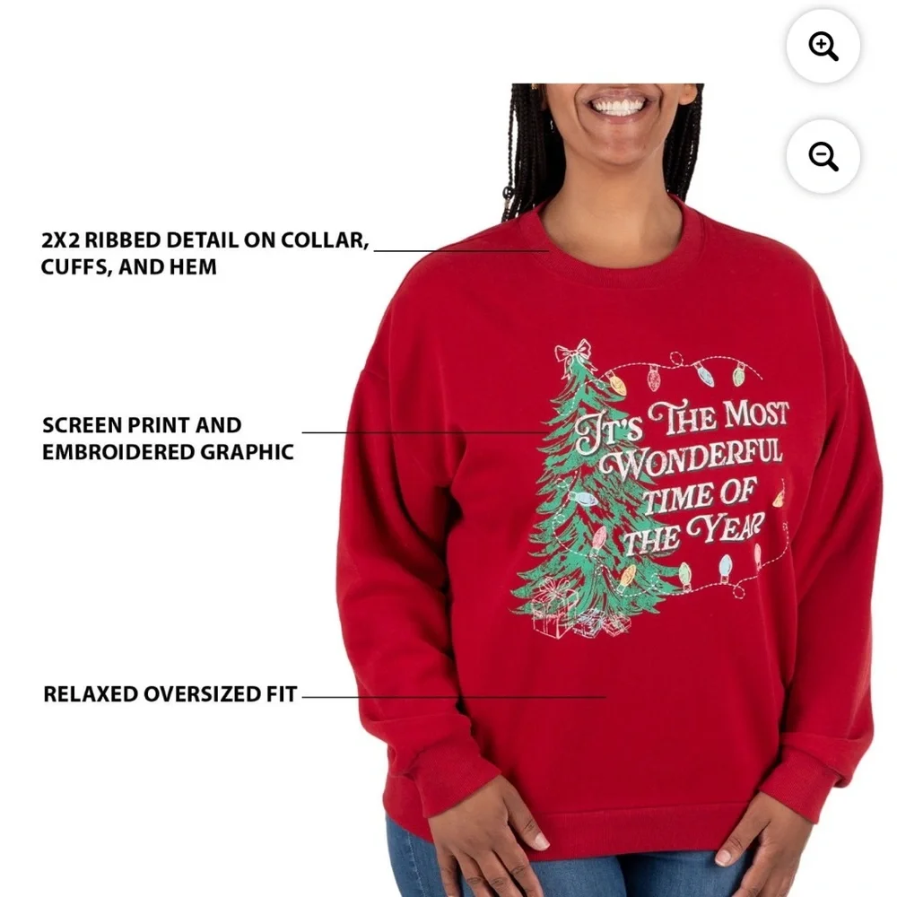 Ladies state of mind  most wonderful time of the year holiday sweatshirt - Picture 7 of 8
